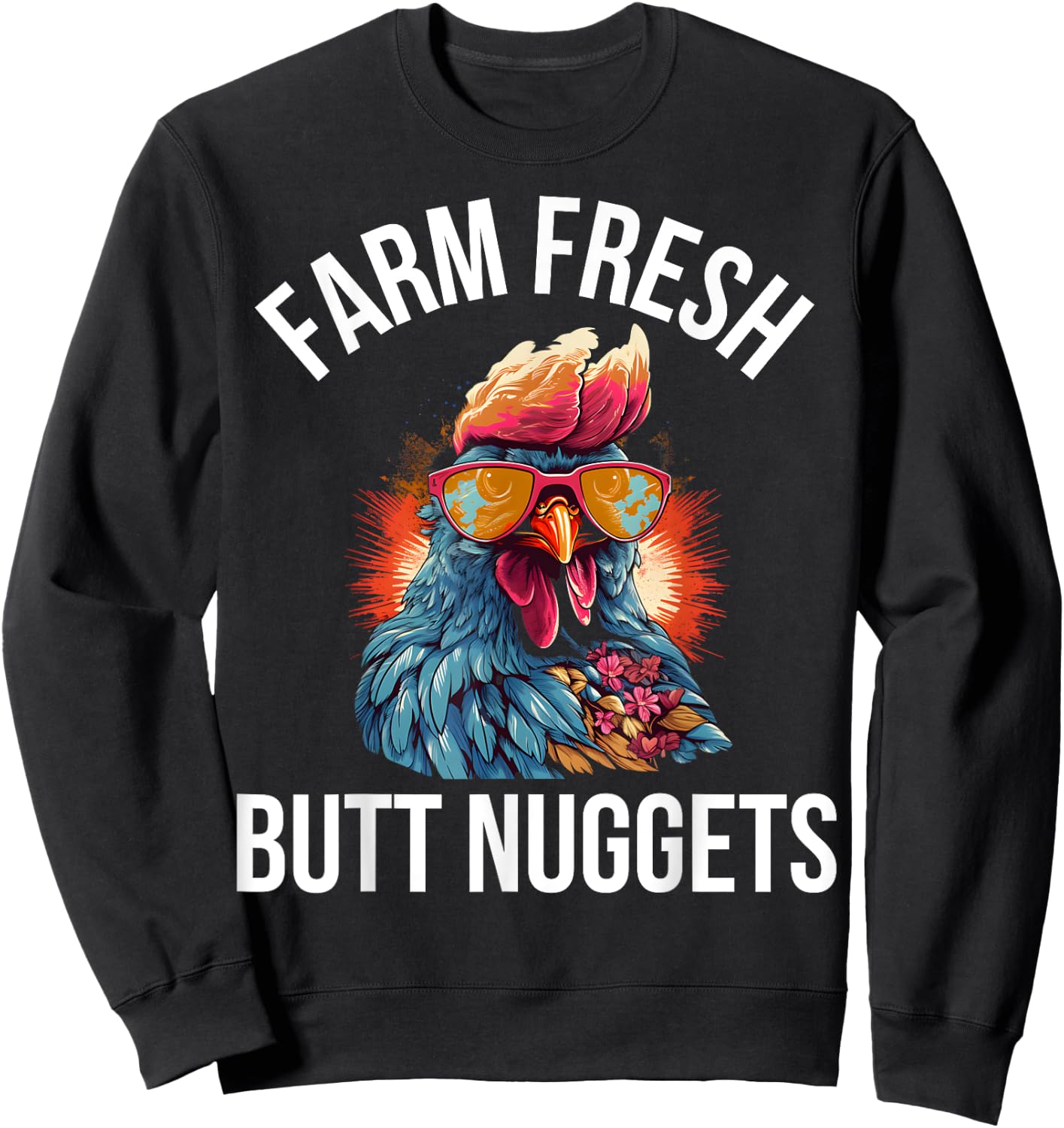 Farm Fresh Butt Nuggets Sweatshirt - Sweatshirt | Black