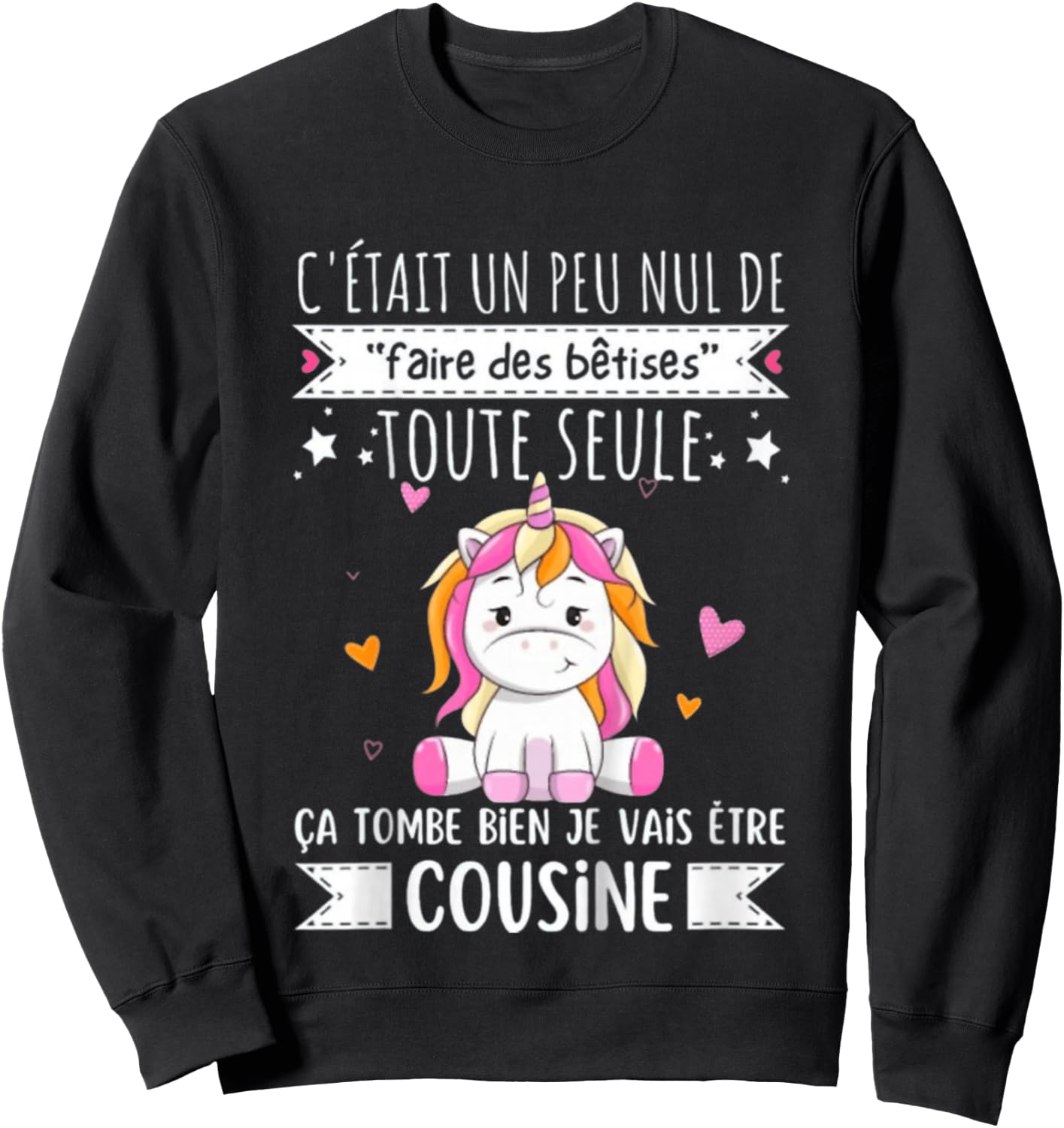 Child Future Cousine 2025 Pregnancy Announcement, Soon Cousine , Black, 2 Sweatshirt - Sweatshirt | Black
