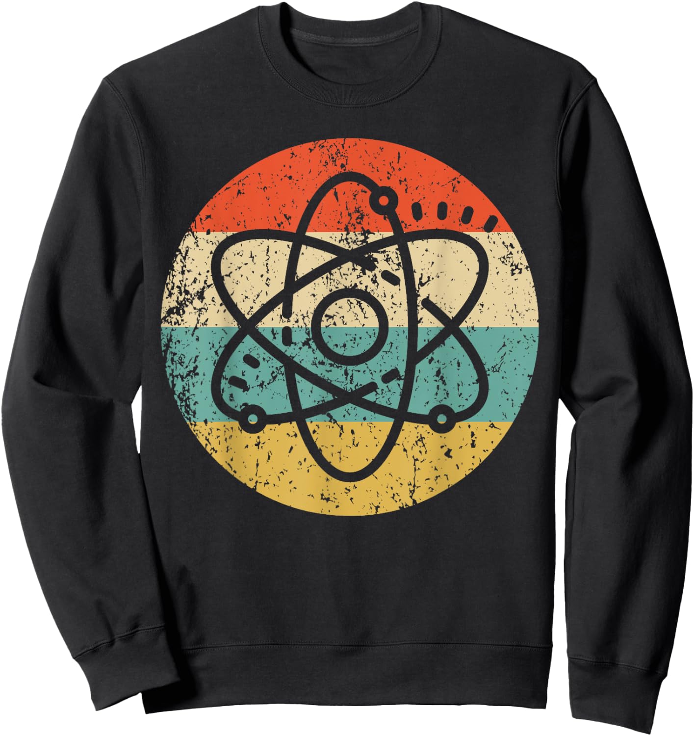 Atom Retro Style Science Sweatshirt - Sweatshirt | Black
