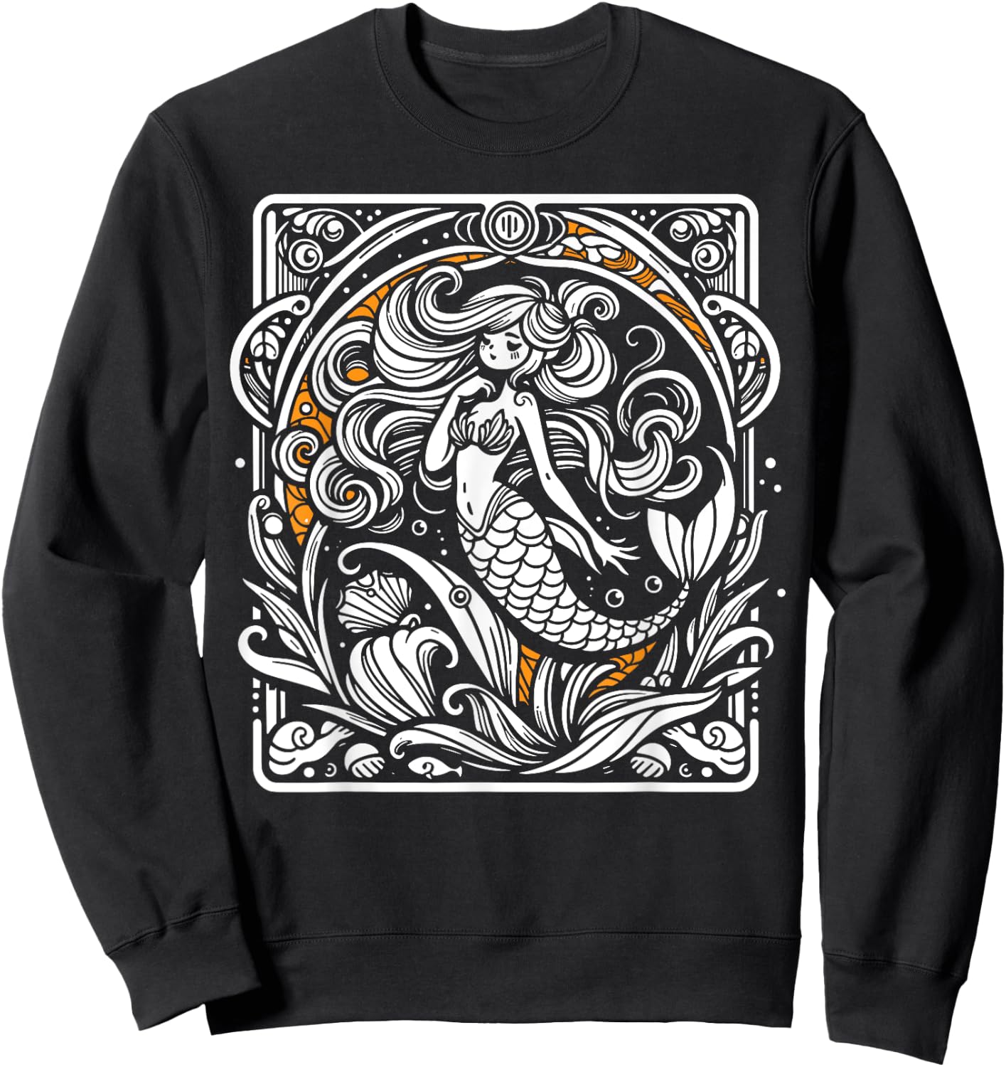 Tarot Card Reading Dark Magic Fortune Telling Mermaid Sweatshirt - Sweatshirt | Black