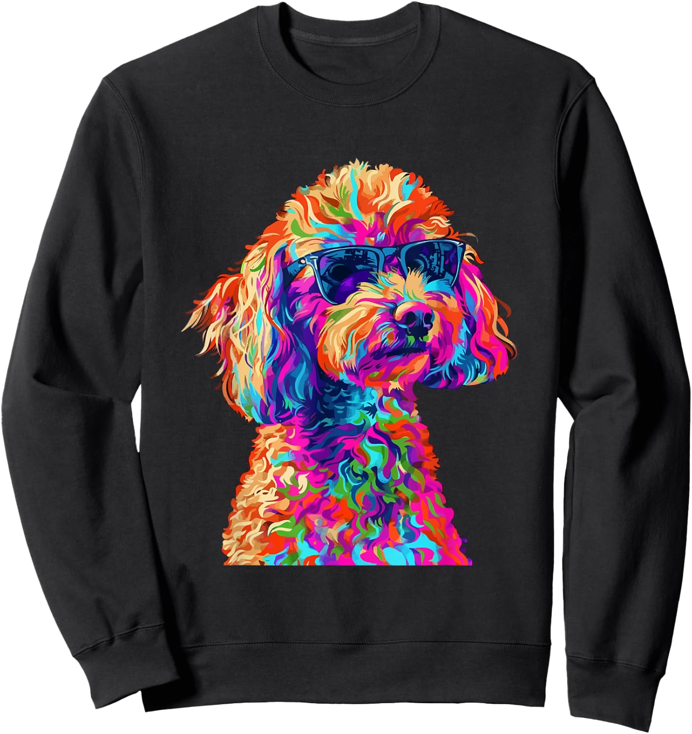 Toy Poodle Lovers Design Pop Art Funny Toy Poodle Dog Sweatshirt - Sweatshirt | Black