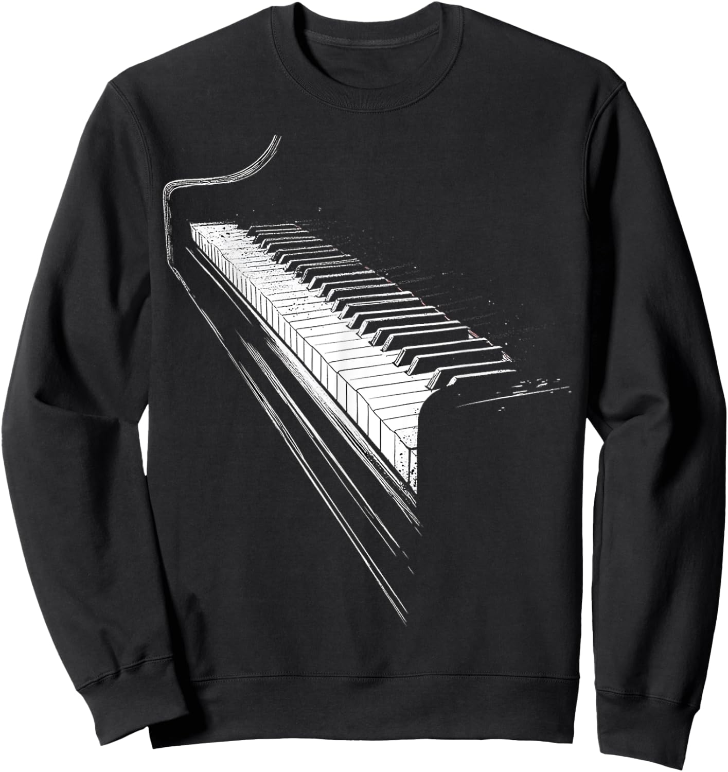 Keyboard Music Instrument Graphic Artwork Keyboard Sweatshirt - Sweatshirt | Black