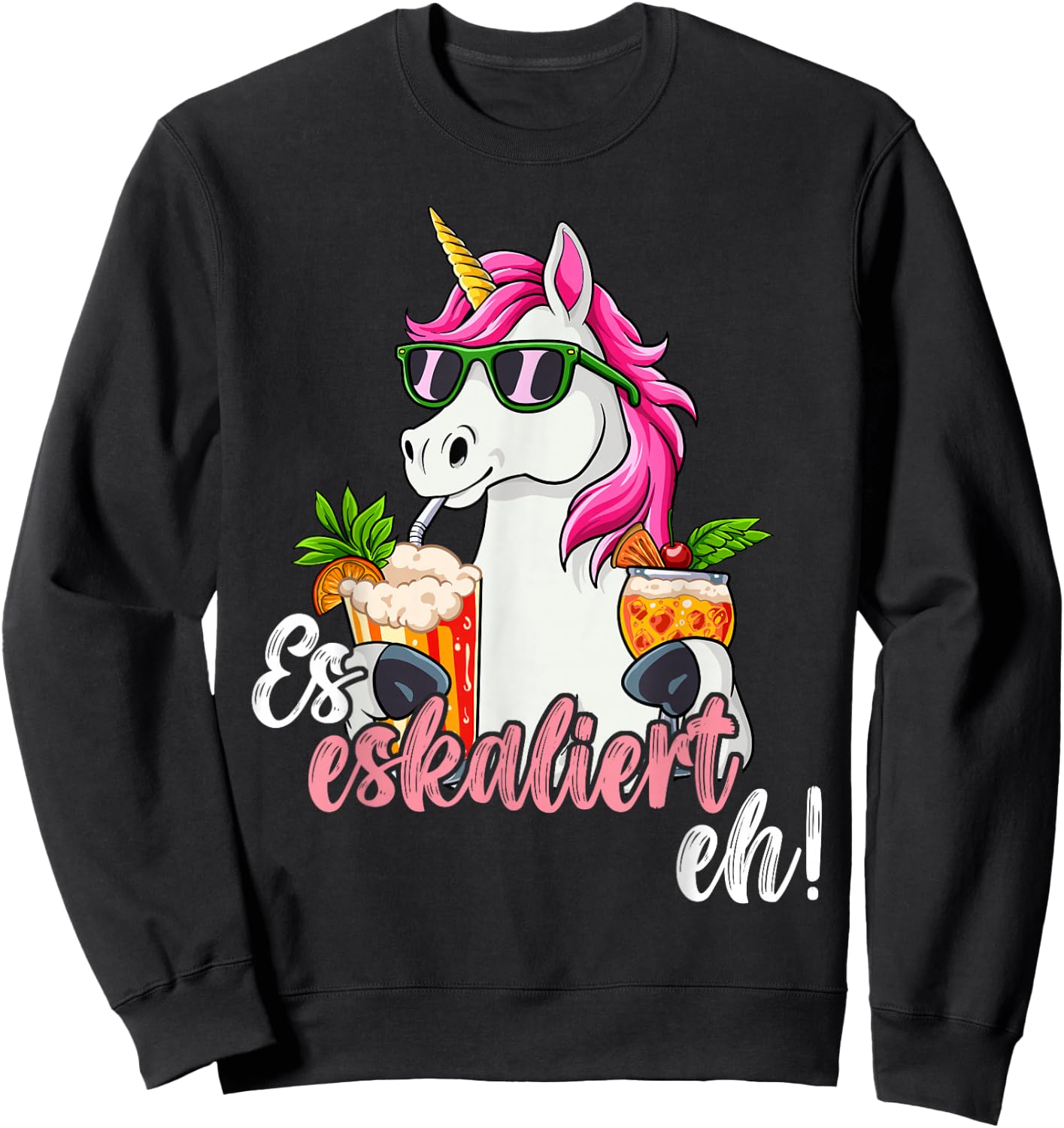Es Escaliert Eh , black Sweatshirt - Sweatshirt | Black