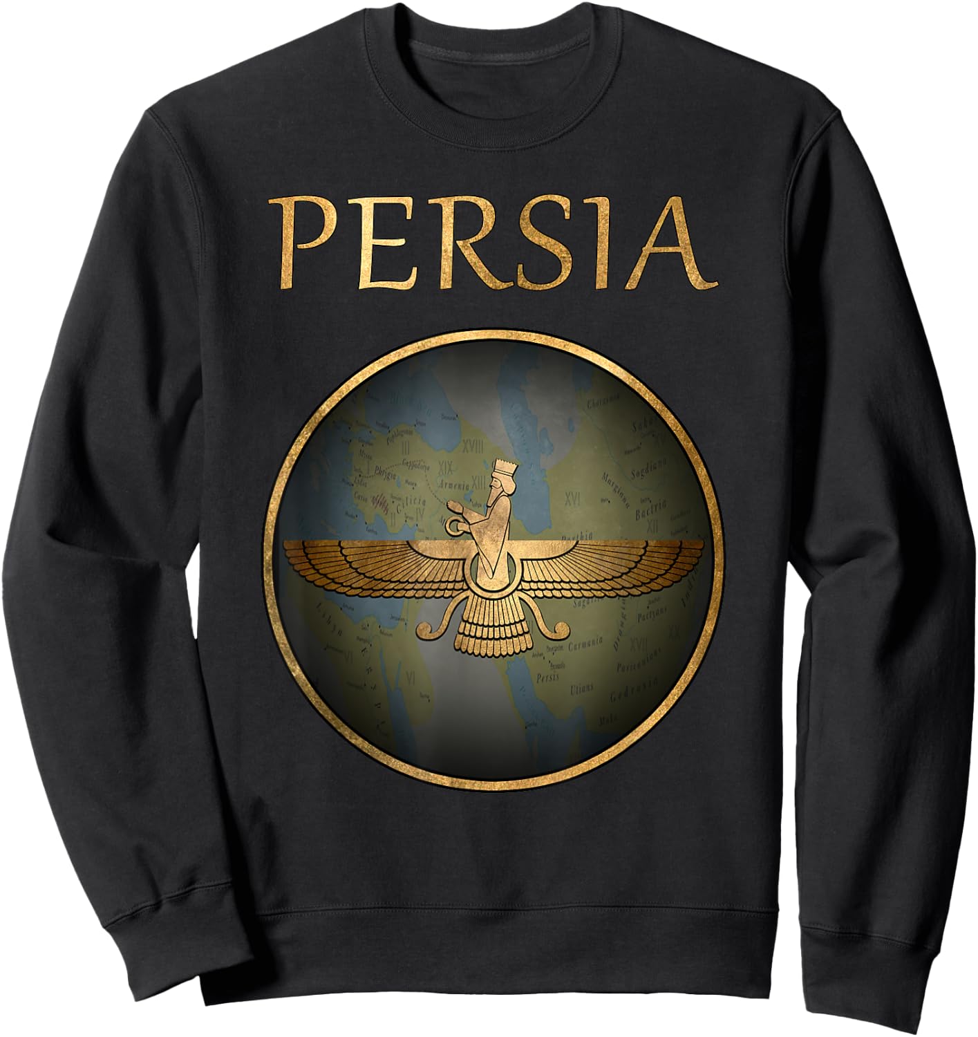 Persia Ancient Achaemenid Persian Empire Symbol , black Sweatshirt - Sweatshirt | Black