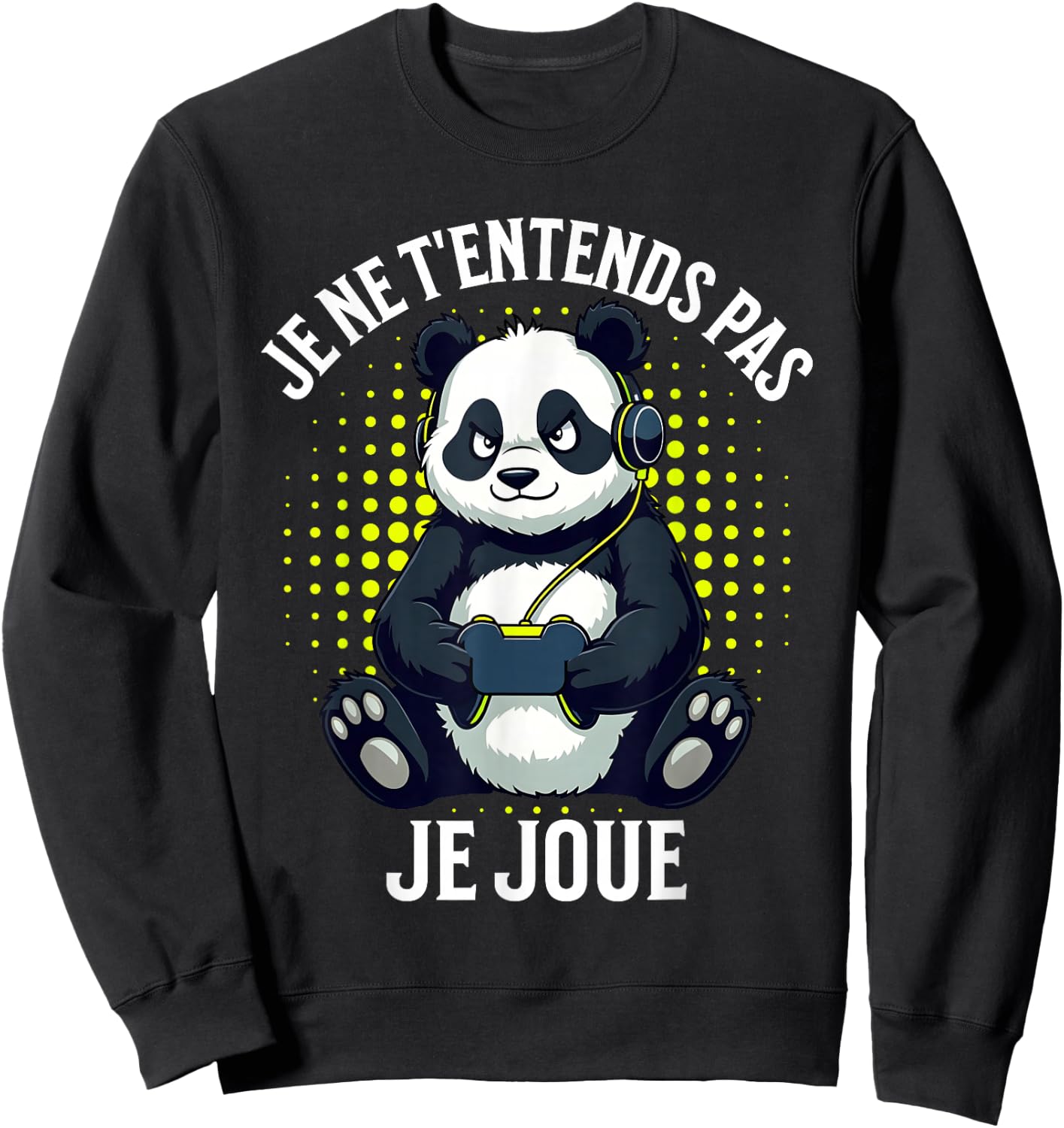 video games panda gaming boy gamer , Black, S Sweatshirt - Sweatshirt | Black