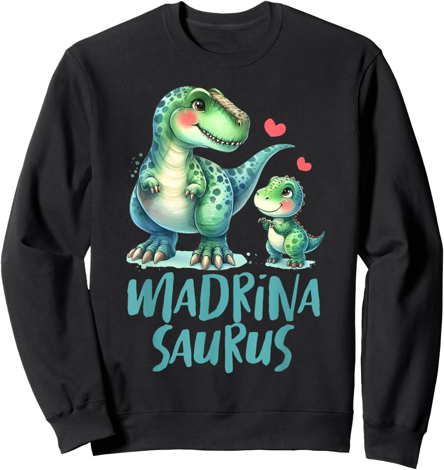 Spanish Godmother Madrina Dinosaur Lover Madrina Saurus Sweatshirt - Sweatshirt | Black