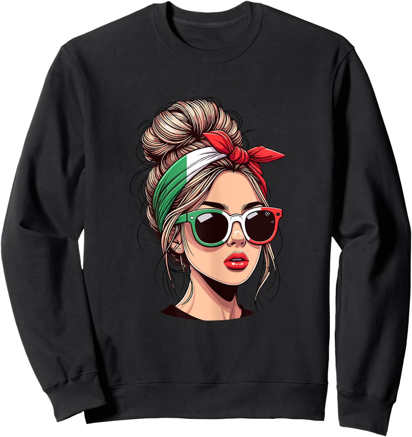 Ragazza Italiana Italienisch Mädchen Italia Italien Mädchen Kinder Sweatshirt - Sweatshirt | Black