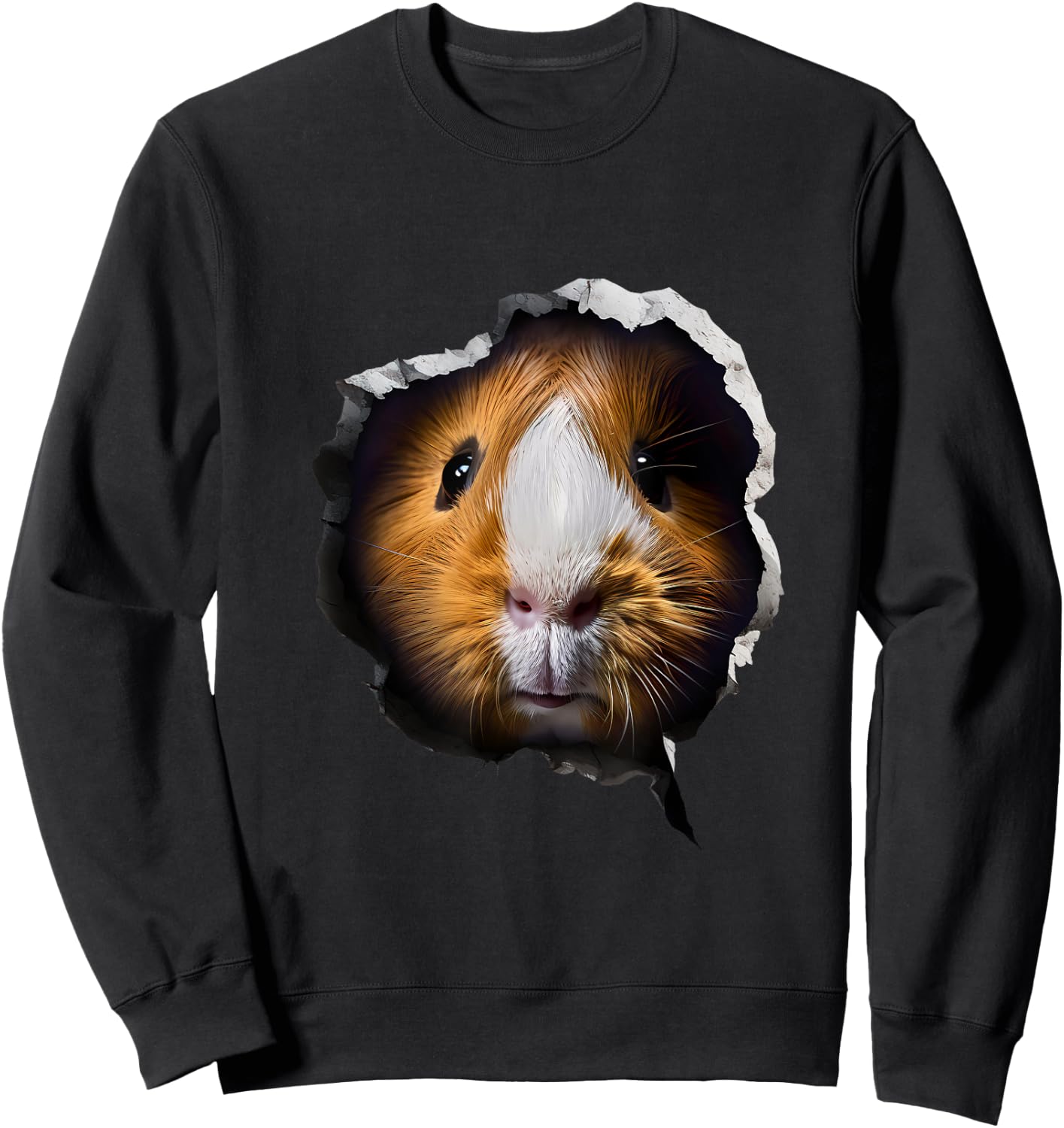 Guinea Pig Face Sweatshirt - Sweatshirt | Black