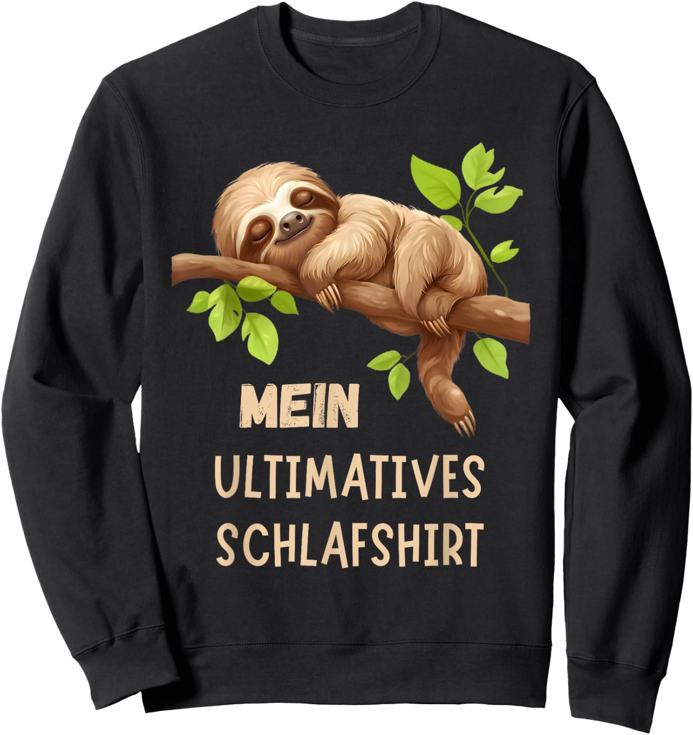 Sloth Sleep Shirt Ultimate Pyjamas Nightdress Gift , black Sweatshirt - Sweatshirt | Black