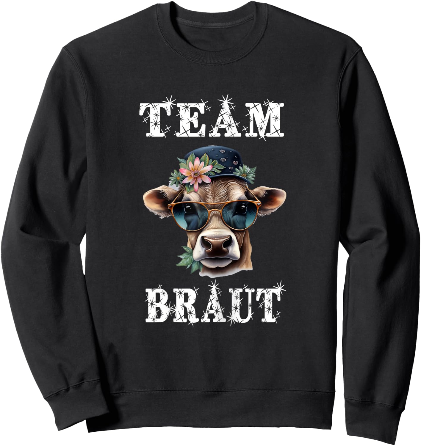 JGA Team Braut Kuh JGA Junggesellinnenabschied Sweatshirt - Sweatshirt | Black