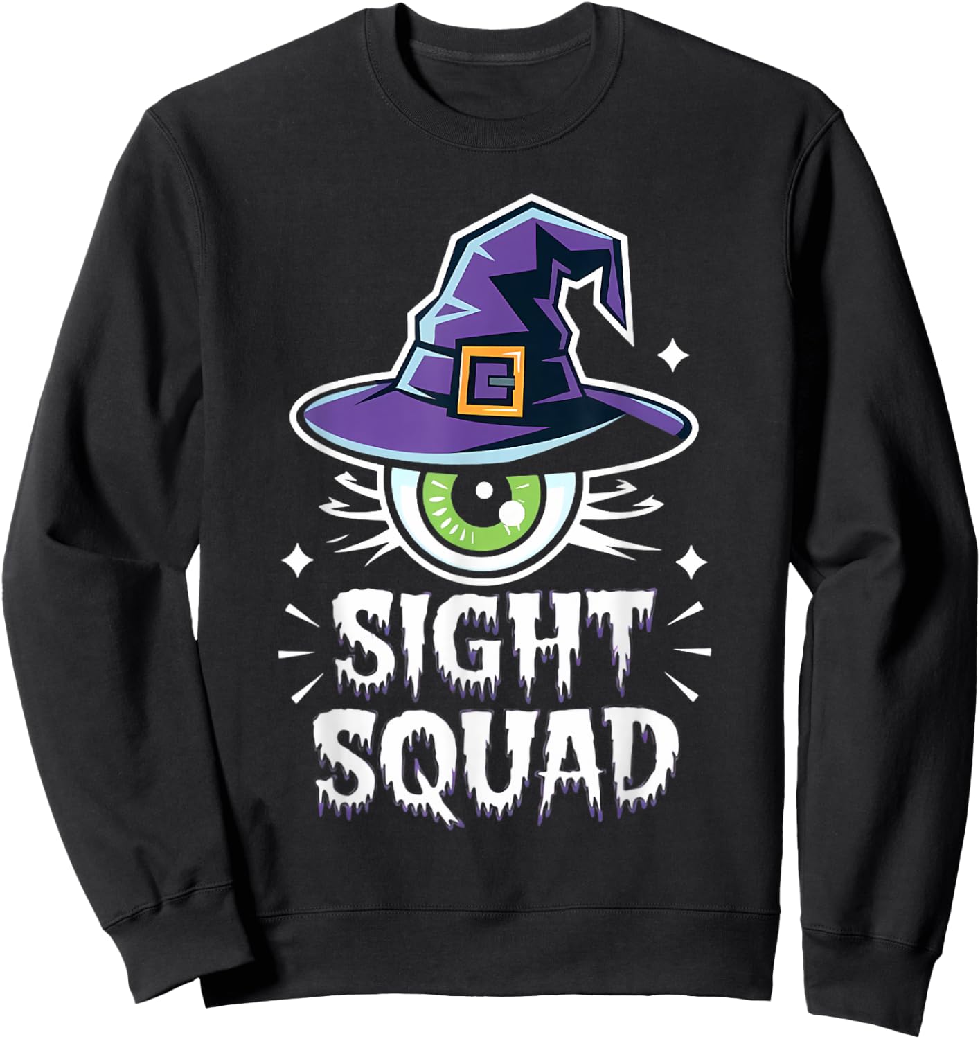 Halloween Optometrist Sight Squad Optometry Eyeball Sweatshirt - Sweatshirt | Black