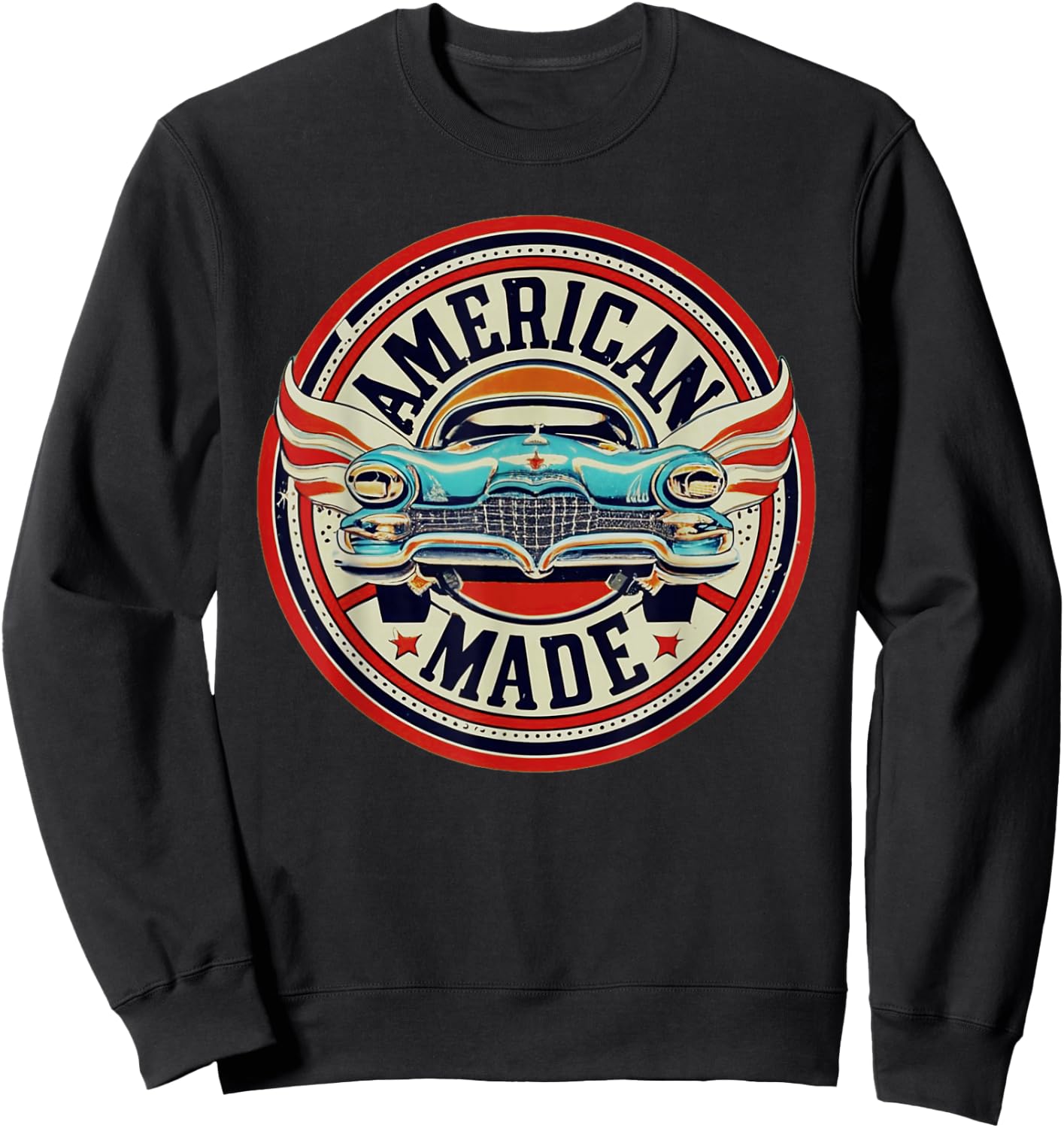 Retro Vintage Petrol Station American Made Engine Oil Car Garage Sweatshirt - Sweatshirt | Black