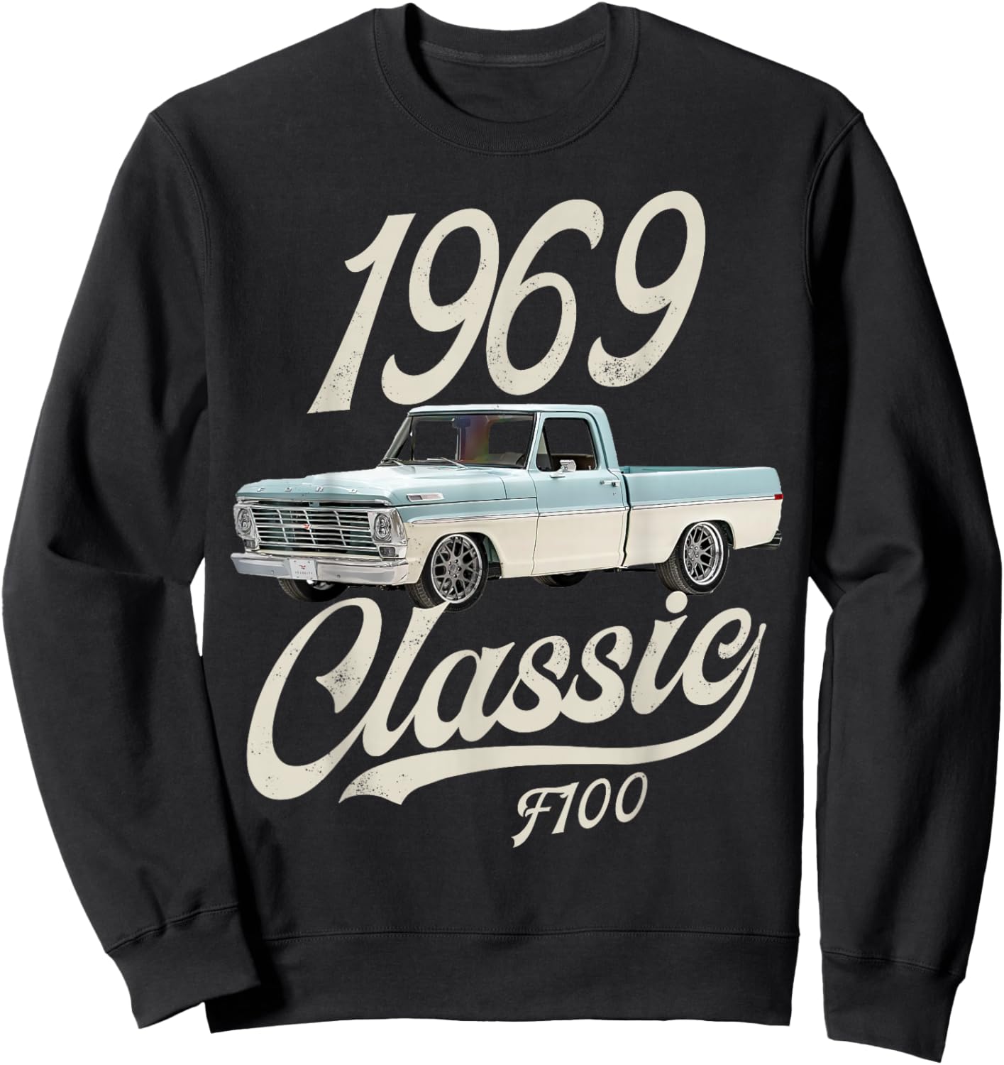 1969 Classic F100 Blue White Sweatshirt - Sweatshirt | Black