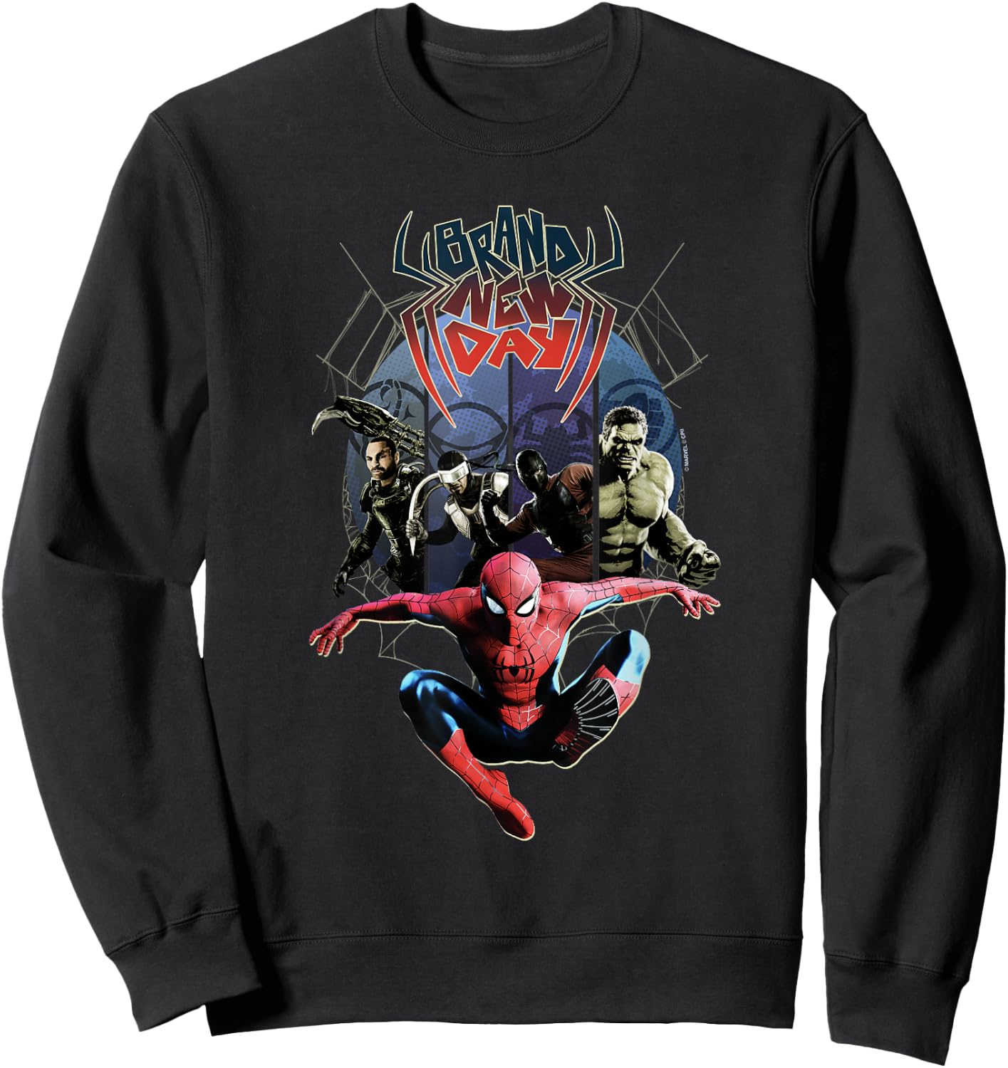 Marvel Spider-Man: New Day Color Web Villain Panels Sweatshirt - Sweatshirt | Black