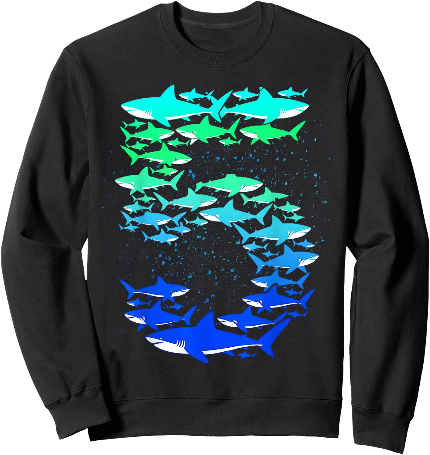 5th Birthday Kids Girls Boys 5 Year Old - Shark Number 5" Sweatshirt - Sweatshirt | Black