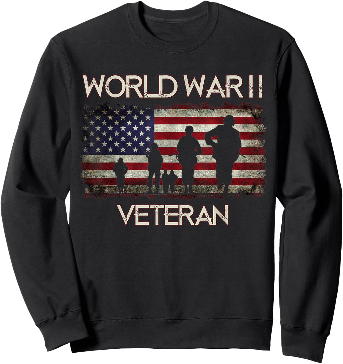 World War 2 Veteran Sweatshirt - Sweatshirt | Black