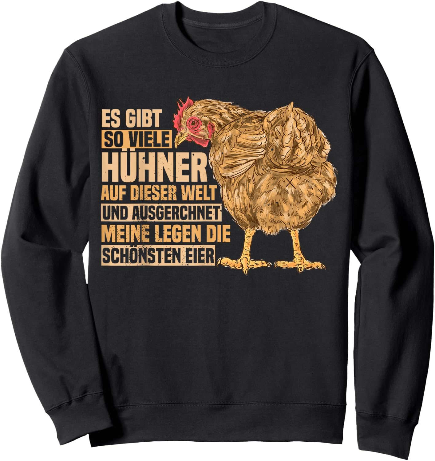 Lustiges Landwirtin Henne Bauer Hühner Landwirt Huhn Sweatshirt - Sweatshirt | Black