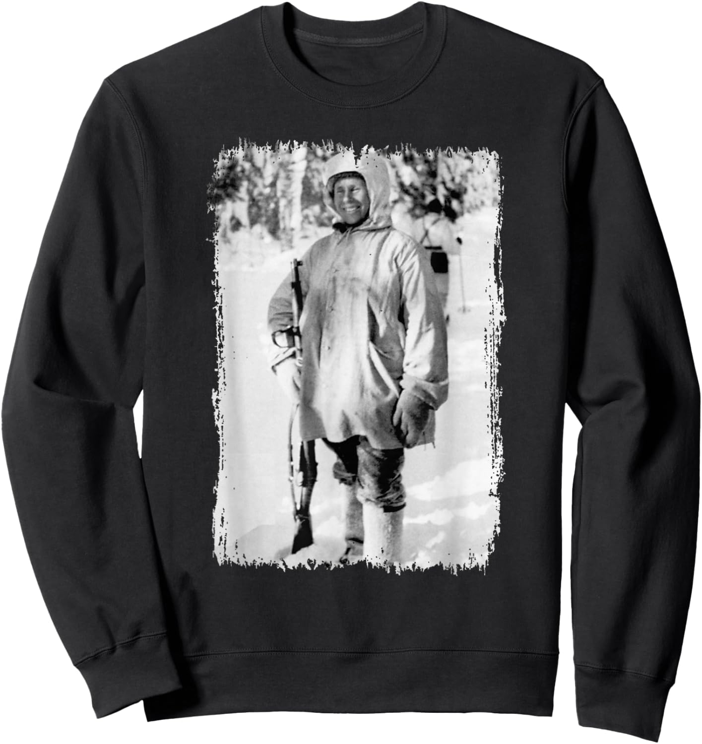 Simo Häyhä, The White Death, Famous Finnish Sniper Sweatshirt - Sweatshirt | Black