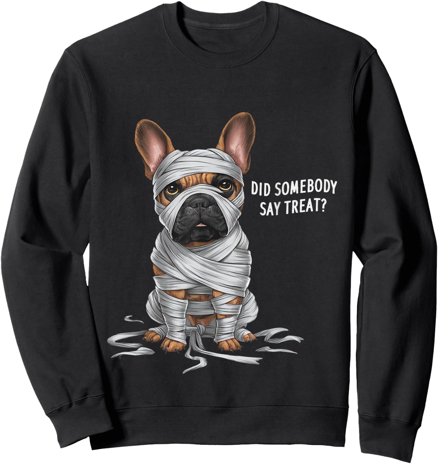 French Bulldog Mummy Halloween Dog Sweatshirt - Sweatshirt | Black