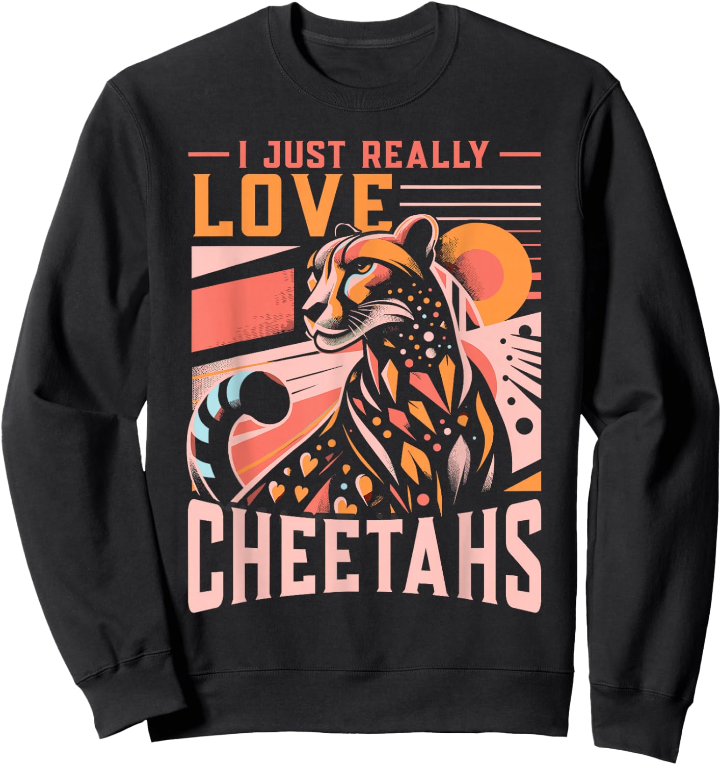 Leopard Cheetah Sweatshirt - Sweatshirt | Black