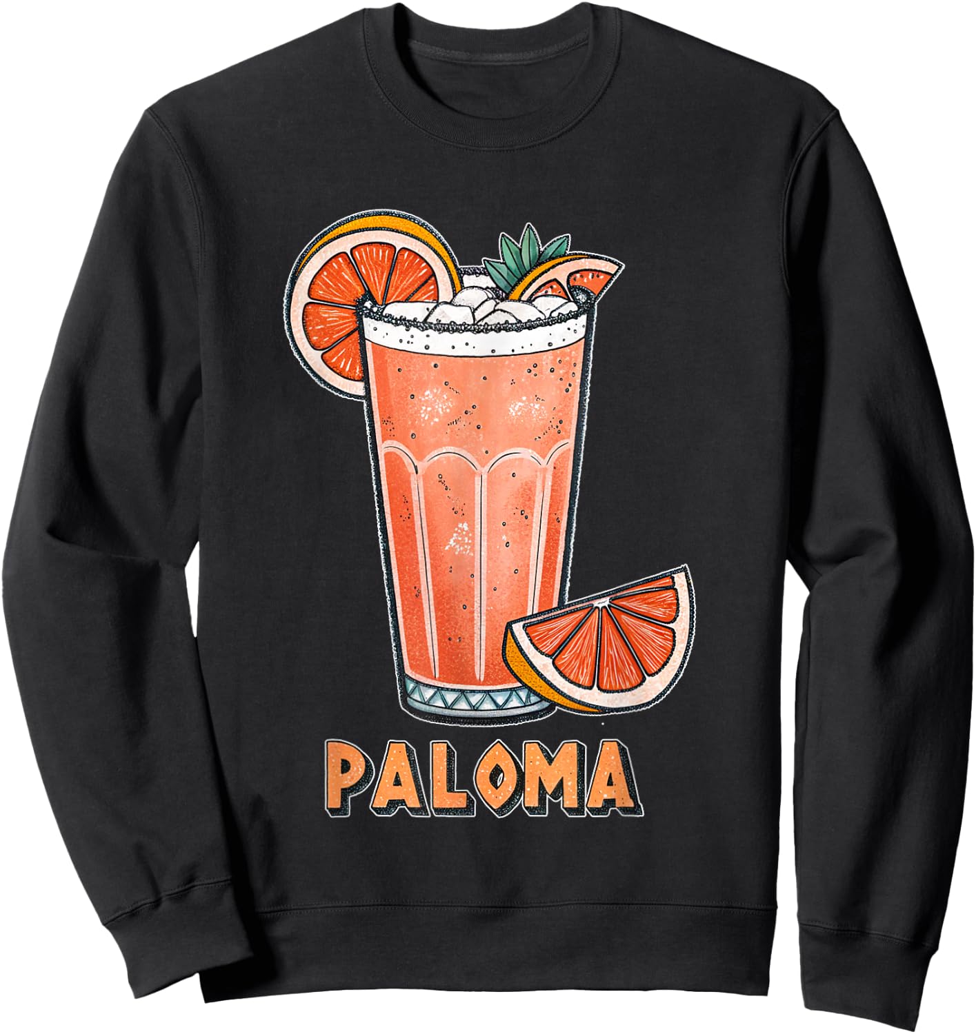 Refreshing illustration of the cocktail drink Paloma Sweatshirt - Sweatshirt | Black