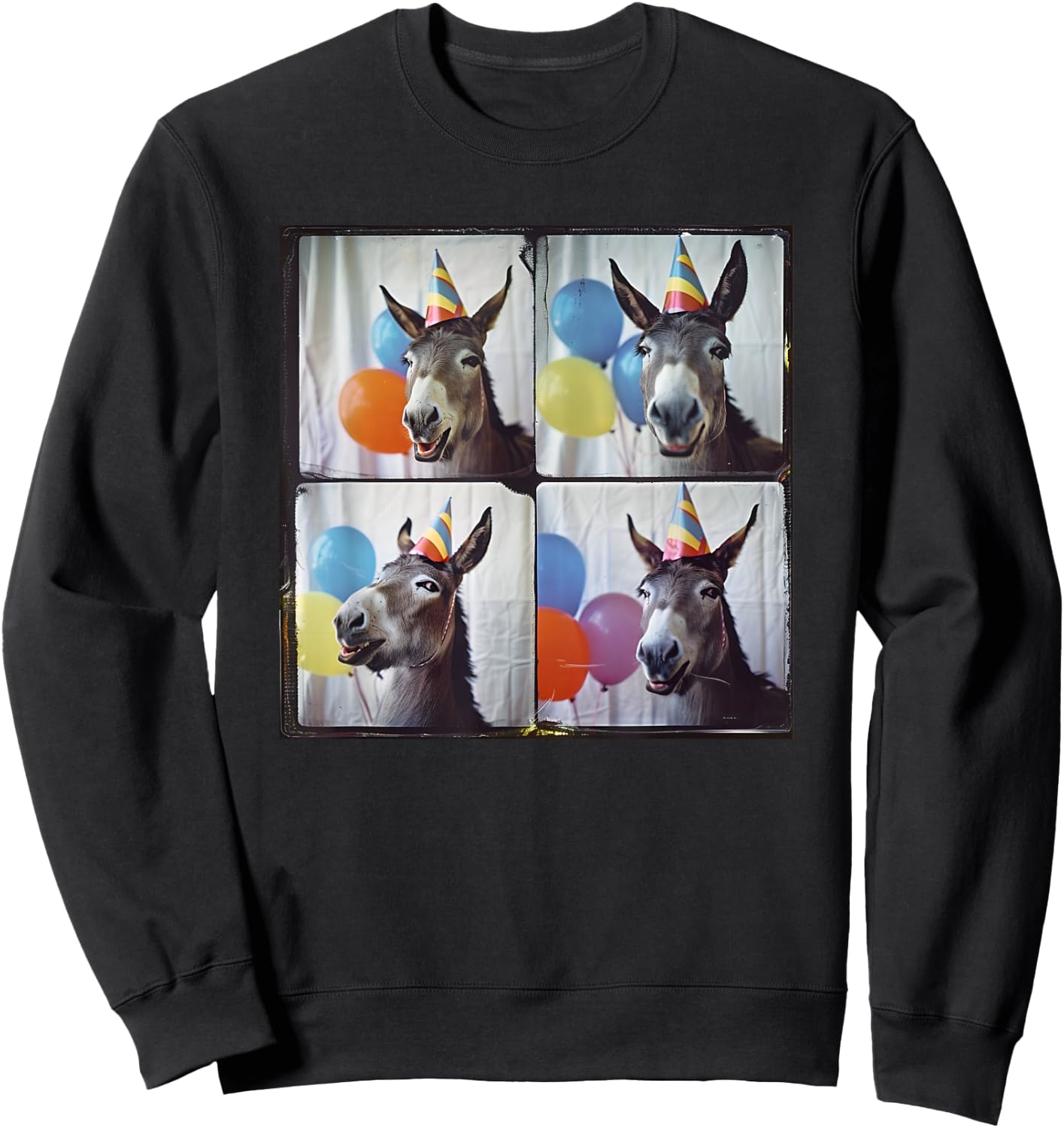 Donkey Lover Men Women Kids Farm Animal Birthday Sweatshirt - Sweatshirt | Black