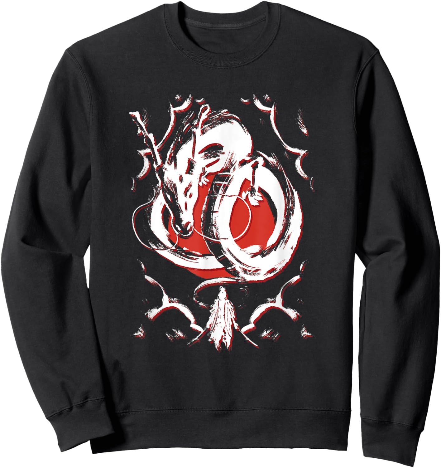 Traditional Japanese Dragon Art Japan Sweatshirt - Sweatshirt | Black