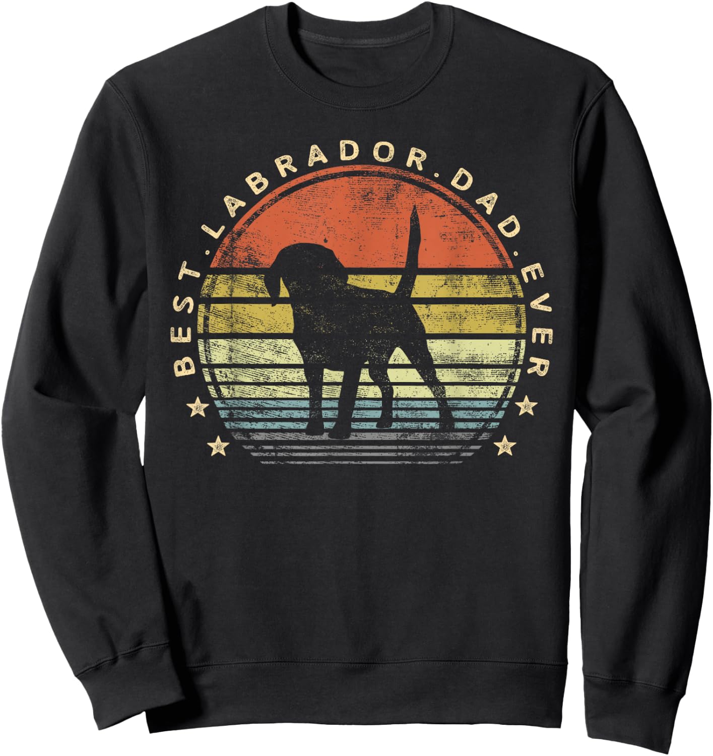 Best Labrador Dad Ever Daddy Gifts Lab Dog Lover Owner Sweatshirt - Sweatshirt | Black