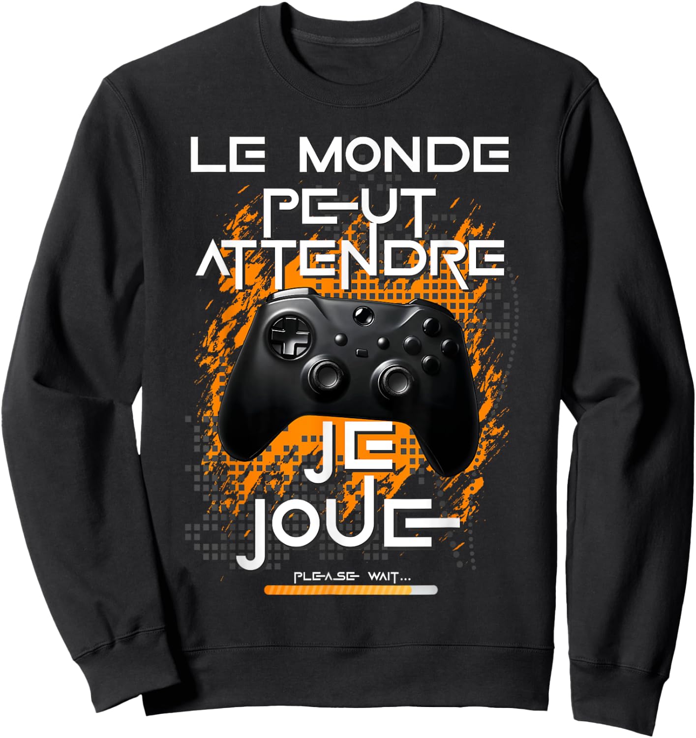 Gamer man teen passionate video games game console humor , Black, S Sweatshirt - Sweatshirt | Black