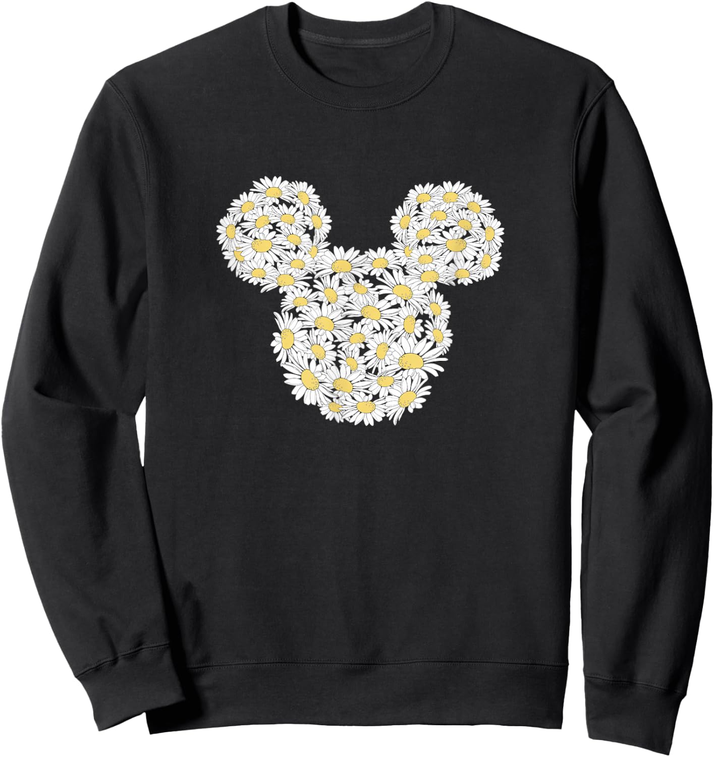 Disney Mickey And Friends Wildflower Daisy Fill Mickey Ears Sweatshirt - Sweatshirt | Black