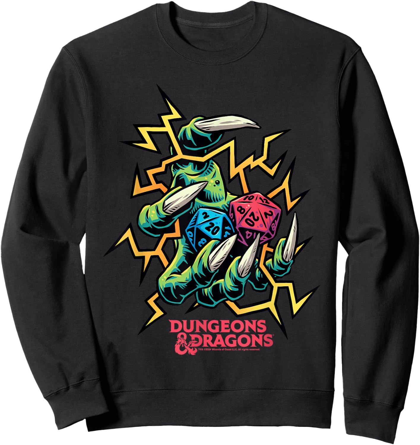 Dragon Claws Dungeons and Dragons , Black, S Sweatshirt - Sweatshirt | Black