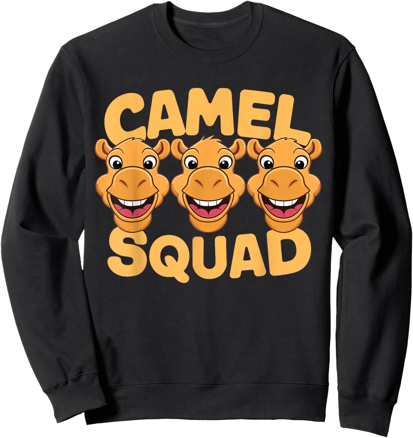 Camel Squad Design for Camel Lover Stuff | Kids Camel Sweatshirt - Sweatshirt | Black