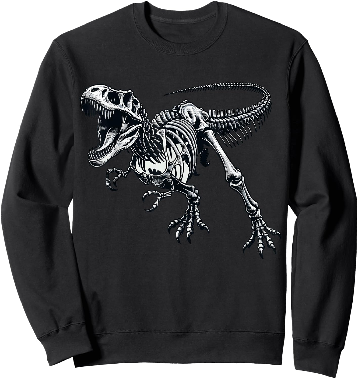 T-Rex Fossil Paleontologist Dinosaur Bones Sweatshirt - Sweatshirt | Black
