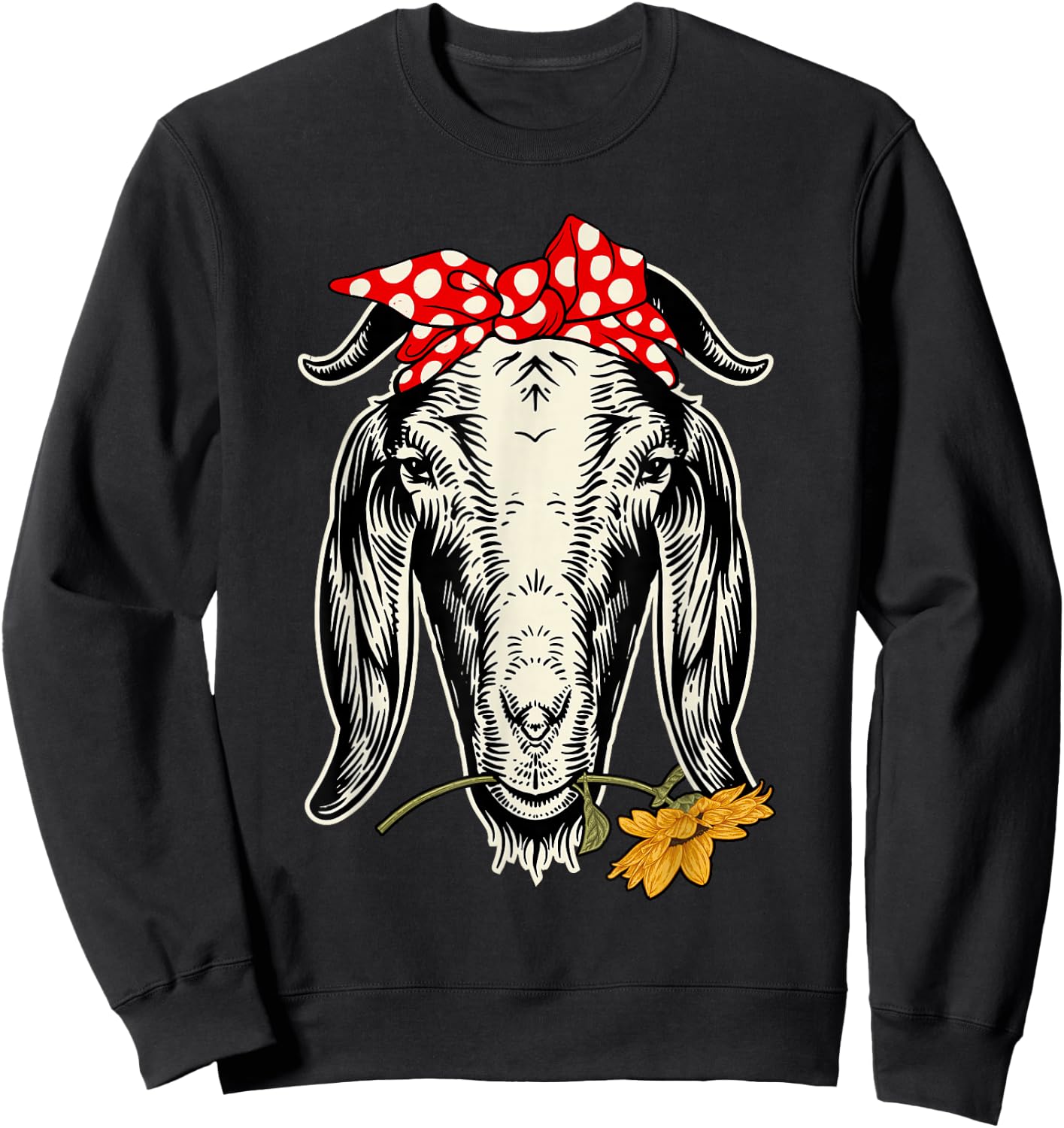 Bandana Goat - Farm Animal Whisperer Farmer Rancher Farming Sweatshirt - Sweatshirt | Black