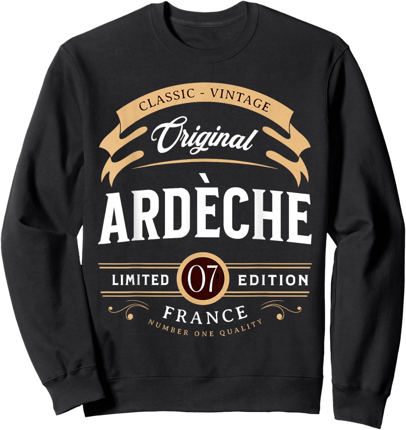 Vintage Ardèche France , Black, S Sweatshirt - Sweatshirt | Black