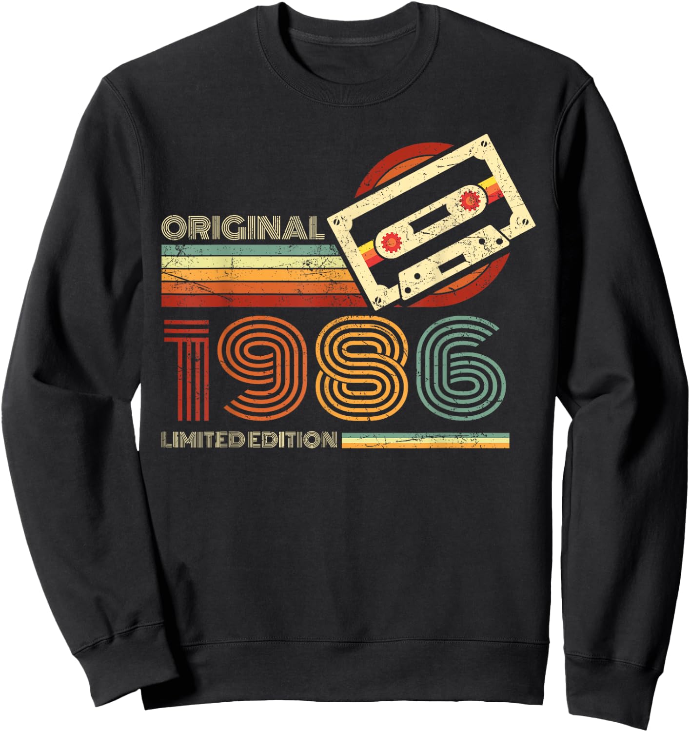 Jahrgang 1986 Retro Geburtstagsshirt zum 40. Geburtstag Sweatshirt - Sweatshirt | Black