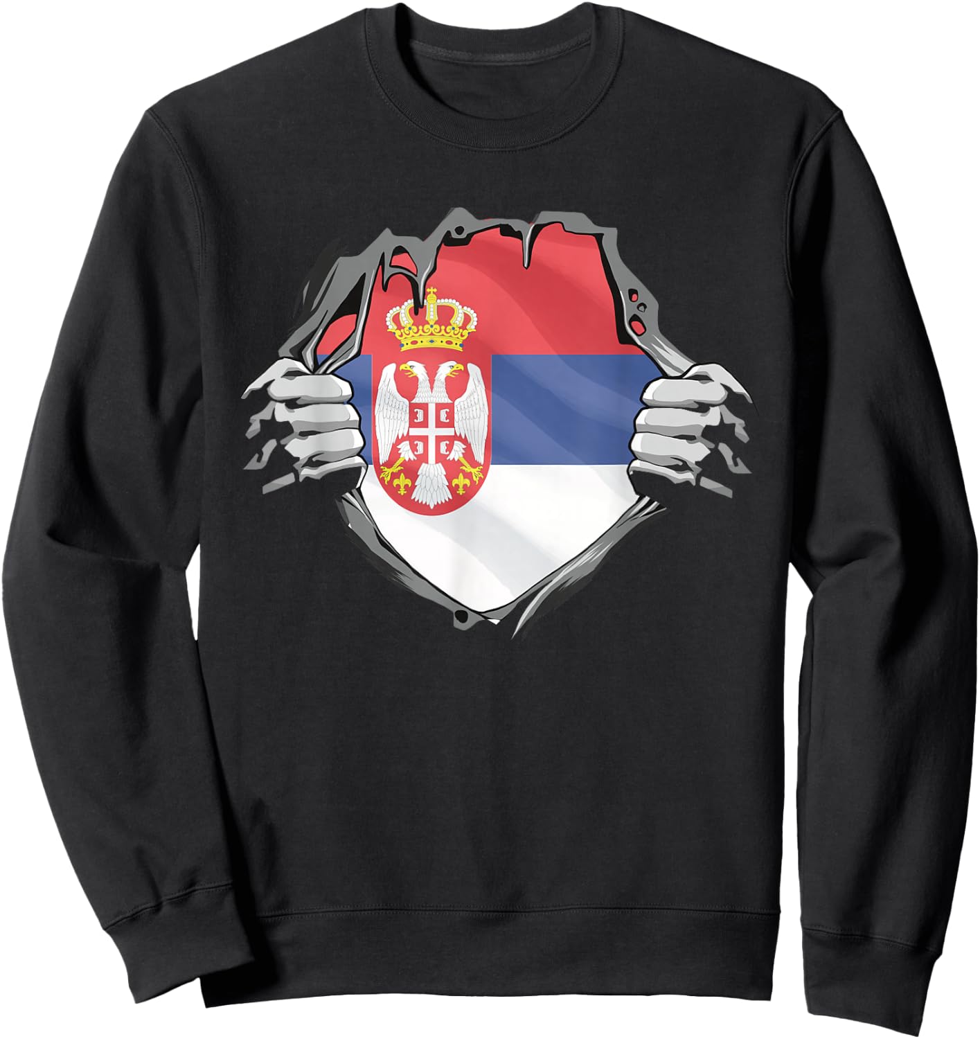 Serbia Football Jersey Alternative , black Sweatshirt - Sweatshirt | Black