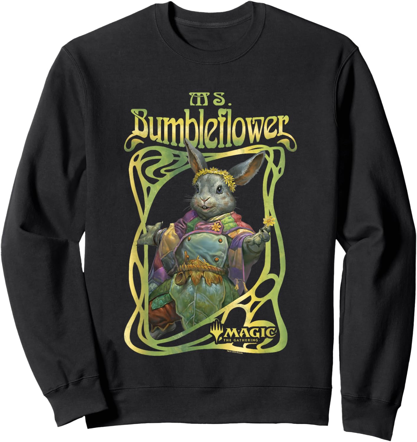 Magic: The Gathering Ms. Bumbleflower Portrait Vintage , black Sweatshirt - Sweatshirt | Black