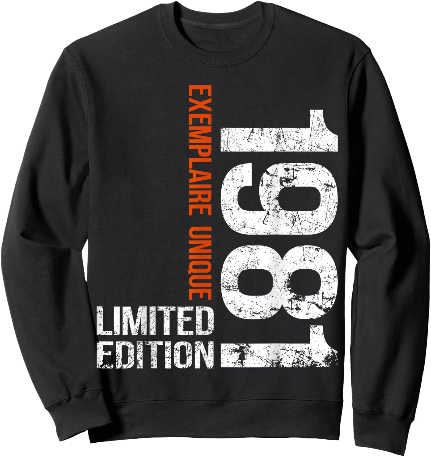 45th Anniversary 1981 Vintage 45 Years Men Vintage 1981 Sweatshirt - Sweatshirt | Black