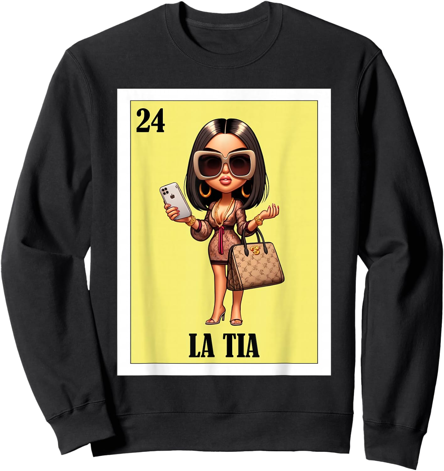 Funny Mexican Design for Aunt Fresa Version - La Tia Sweatshirt - Sweatshirt | Black