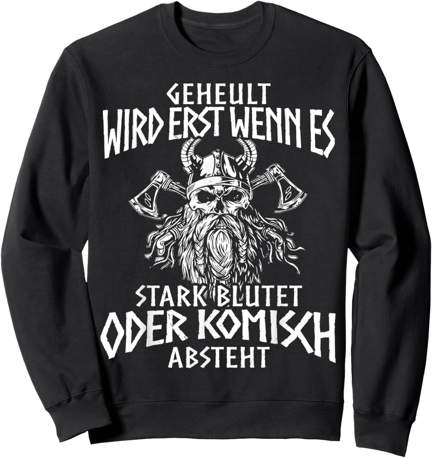 Viking Nordic Compass Wolf Nordic Germanic Midgard , black Sweatshirt - Sweatshirt | Black