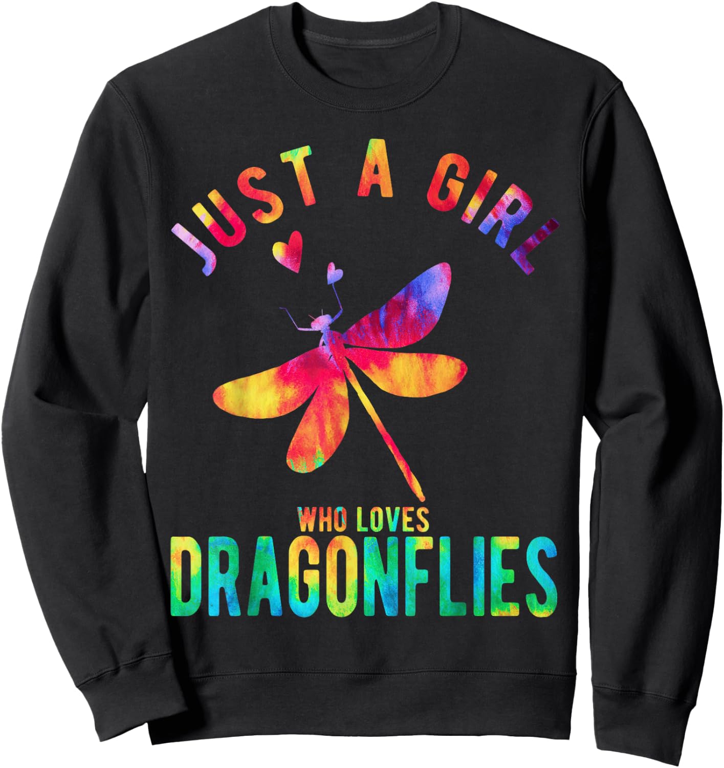 Just A Girl Who Loves Dragonflies Dragonfly Lover Sweatshirt - Sweatshirt | Black