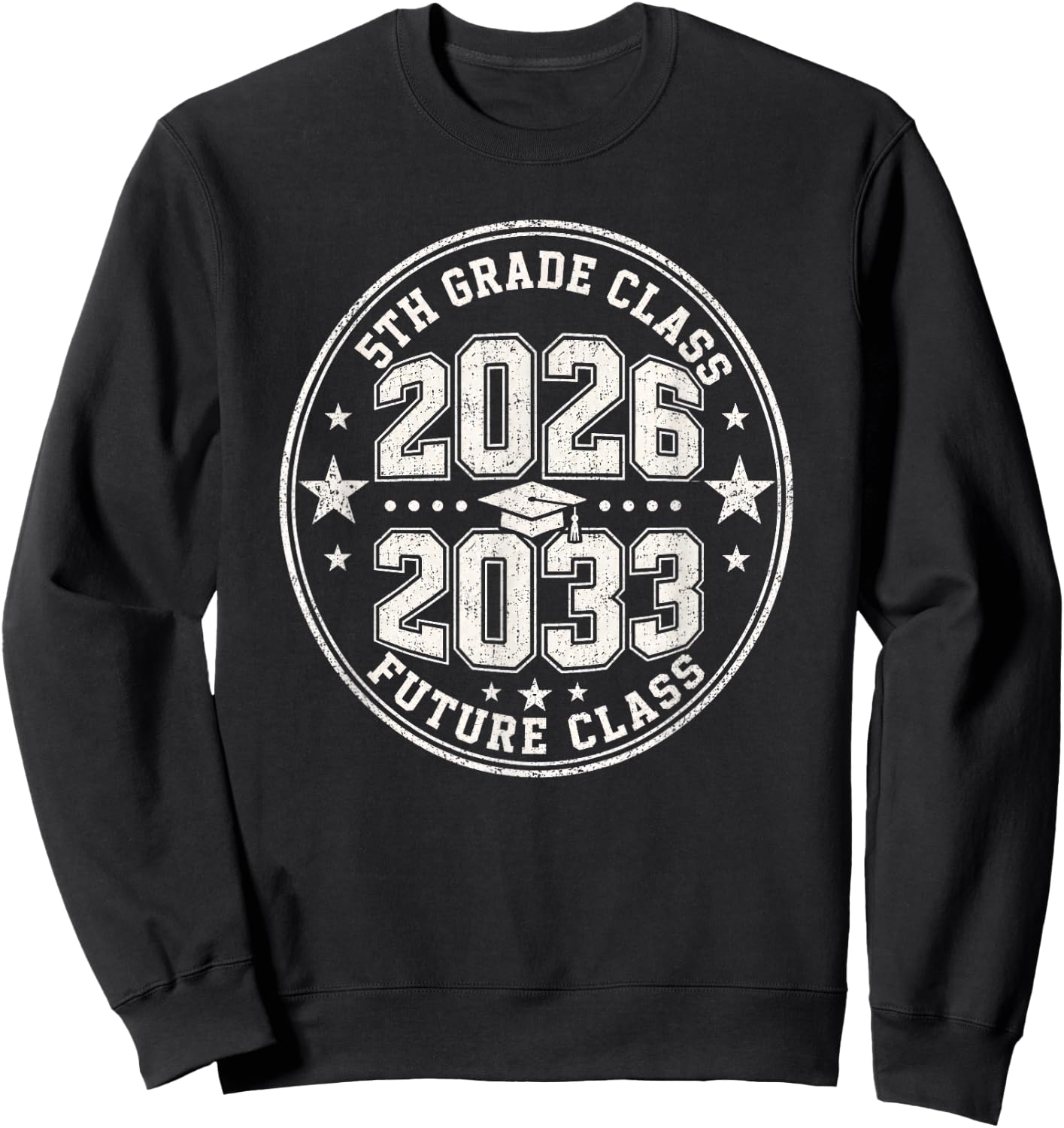 Retro 5th Grade Future Class 2033 Sweatshirt - Sweatshirt | Black