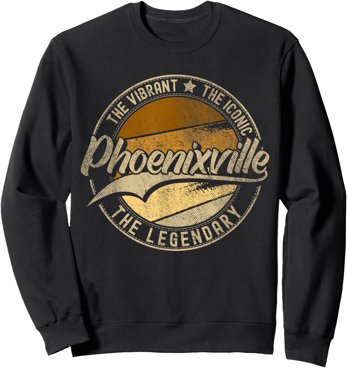 Phoenixville PA | Pennsylvania | Vintage Distressed Sweatshirt - Sweatshirt | Black