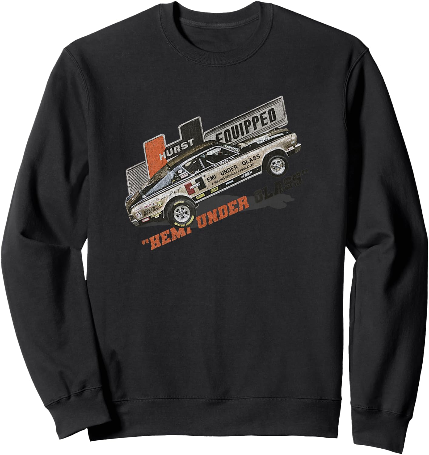 Vintage Retro Car Classic Hurst Performance Drag Race Sweatshirt - Sweatshirt | Black