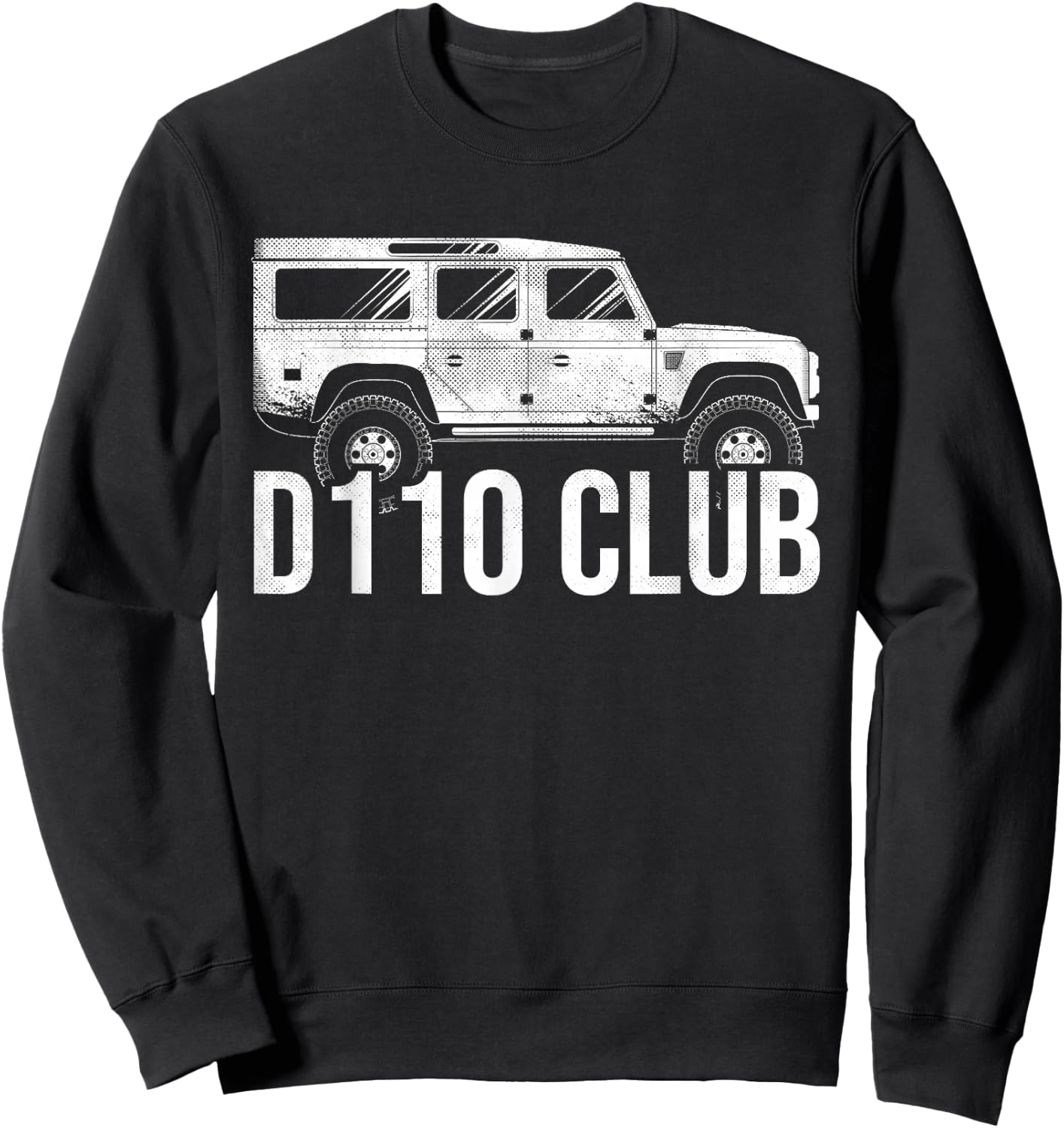 Defender D110 off-road vehicle 4x4 terrain mud nature gift Sweatshirt - Sweatshirt | Black