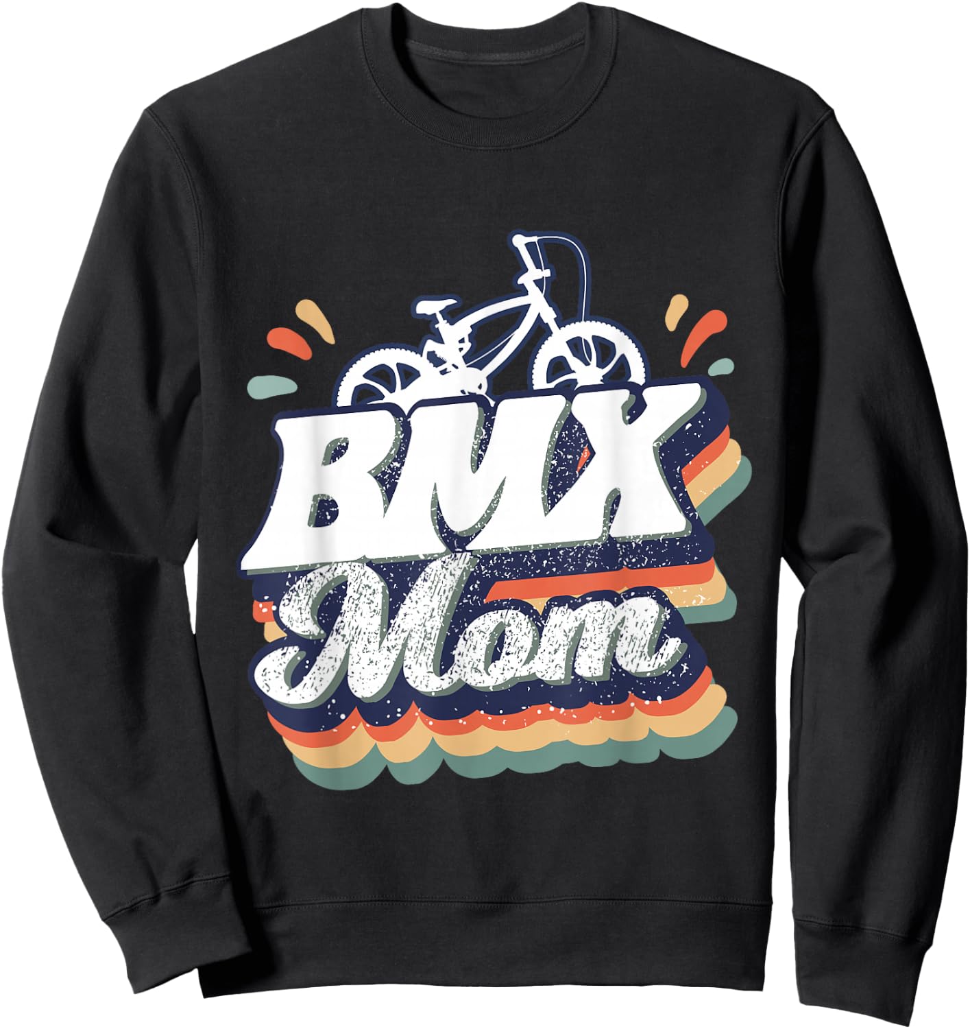 Vintage BMX Mom Gift Funny BMX Driver Sweatshirt - Sweatshirt | Black