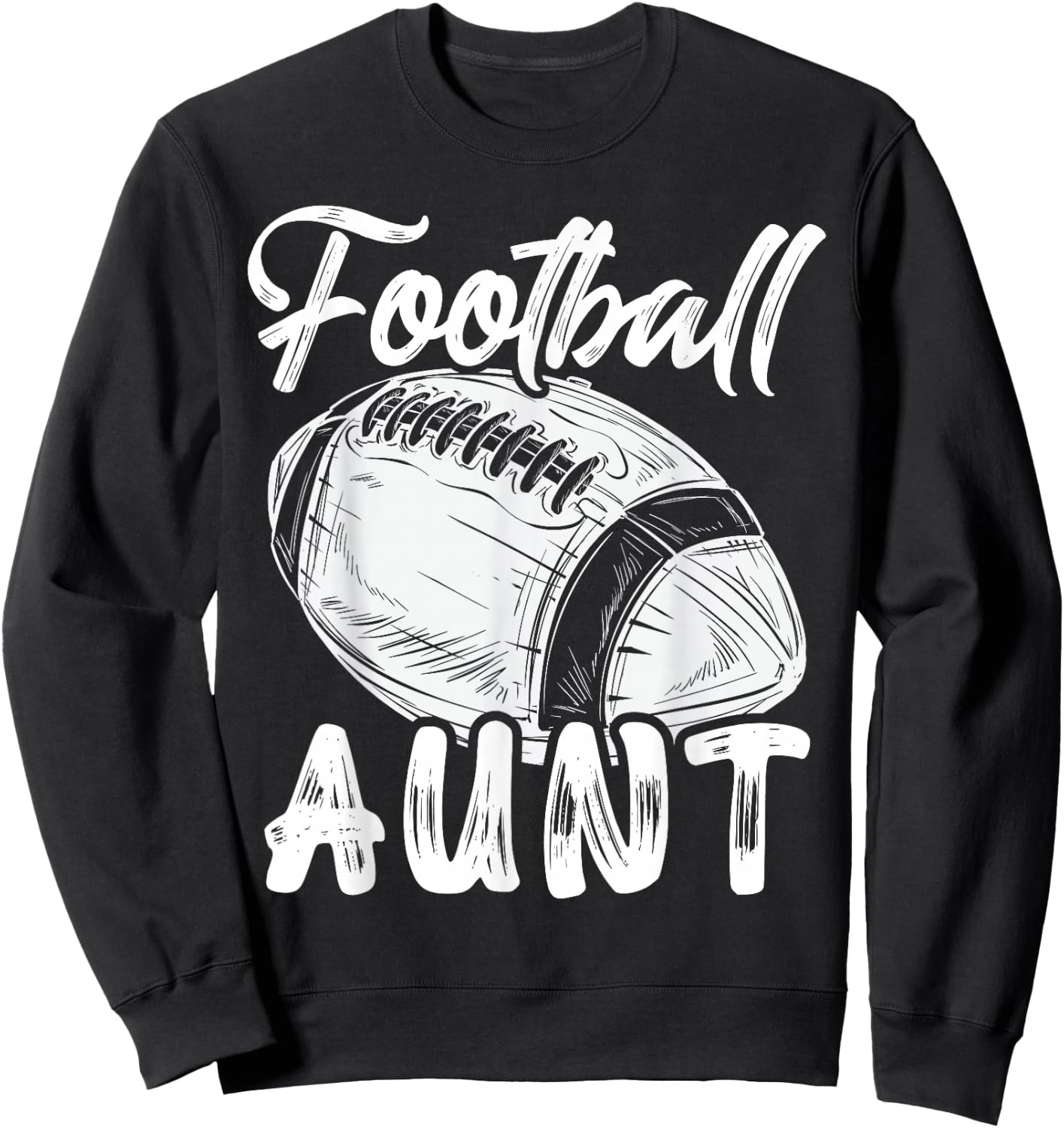 Football Aunt Family Matching Players Mothers Day Sweatshirt - Sweatshirt | Black