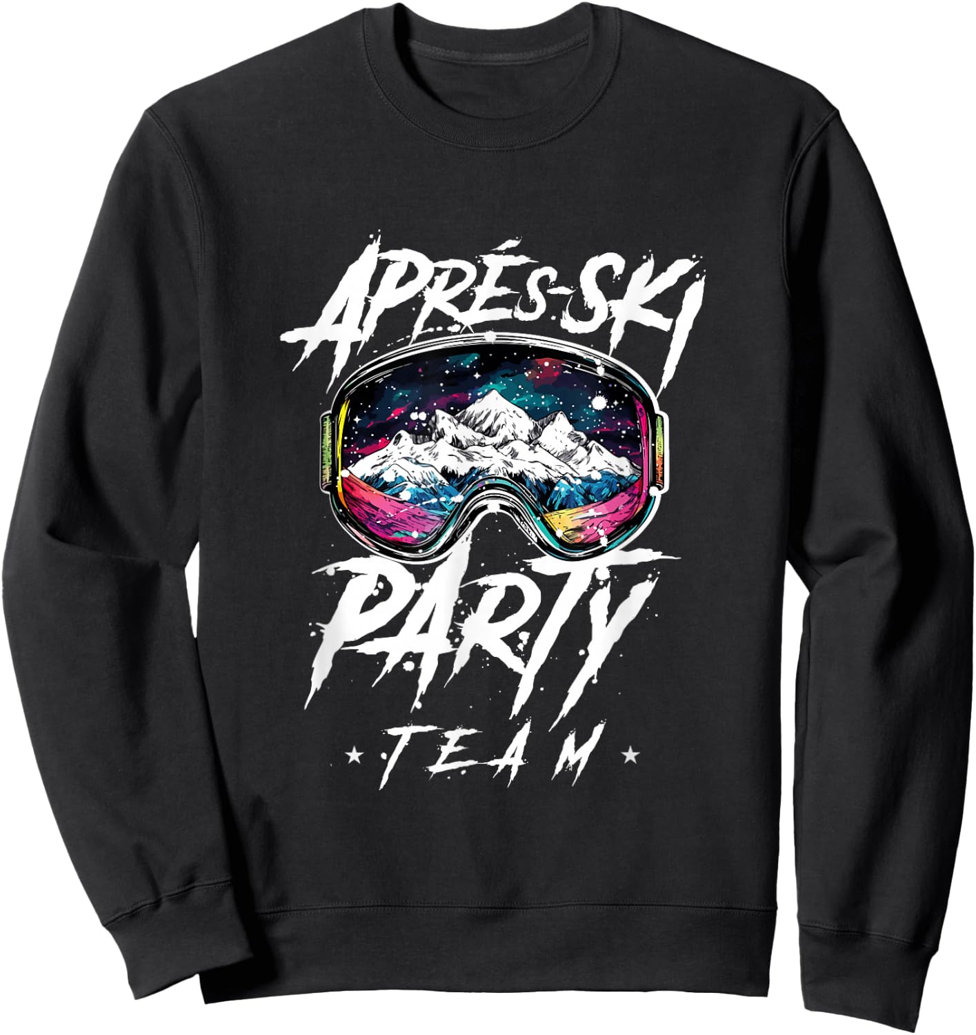 Apres Ski Party Team 2025 | Funny Quote , Black, S Sweatshirt - Sweatshirt | Black