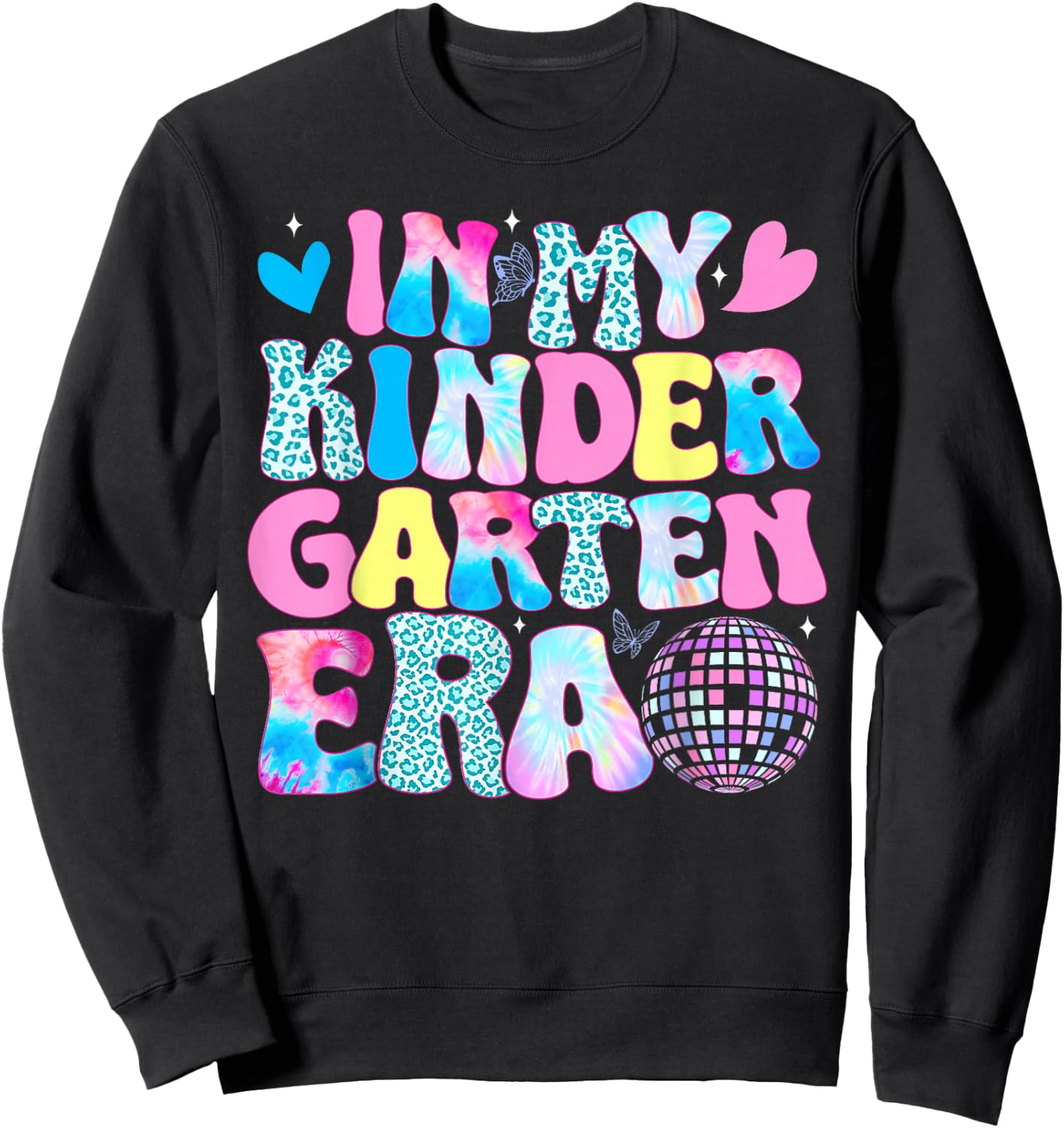 In My Kindergarten Era Girls Boys Teacher Back to School Sweatshirt - Sweatshirt | Black